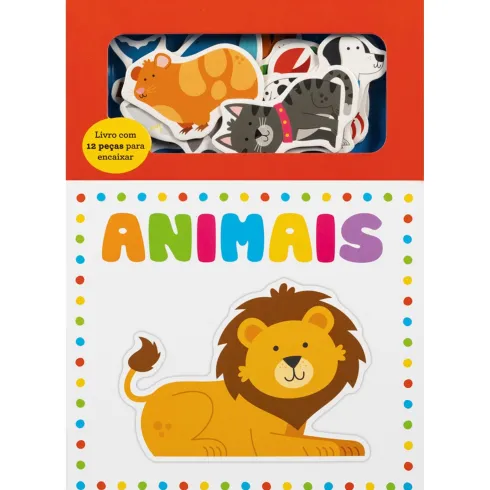 Animais - Livro com 12 Peças para Encaixar