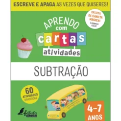 Aprendo com Cartas - Subtração (4-7 Anos)