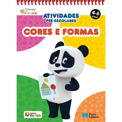 Bloco de Atividades Pré-Escolares Panda: Cores e Formas - 4-6 Anos