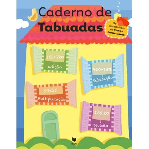Caderno de Tabuada 3.º e 4.º Anos de Manuel Ferrão e Marta Teixeira