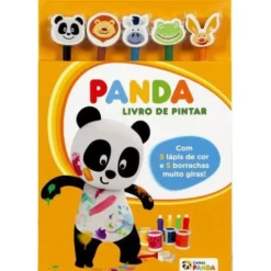 Canal Panda - Livro de Pintar Com 5 Lápis de Cor e 5 Borrachas Muito Giras!