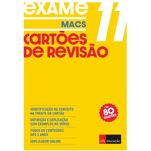 Cartões de Revisão MACS (11.º Ano)