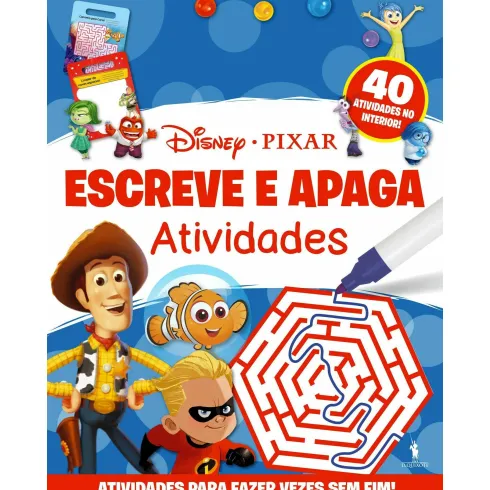 Disney Pixar: Escreve e Apaga - Atividades de Disney Pixar