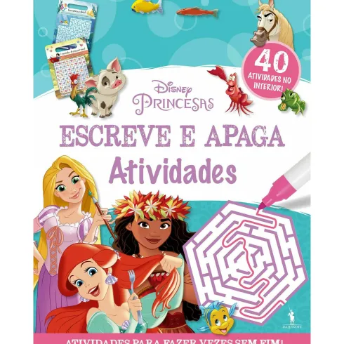 Disney Princesas: Escreve e Apaga - Atividades de Disney