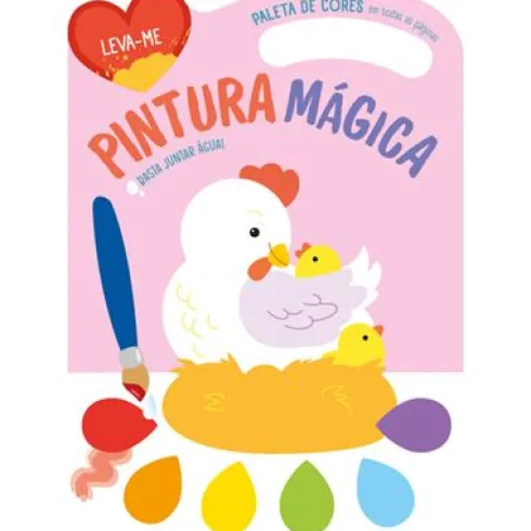 Leva-Me - Pintura Mágica - Galinha - Rosa