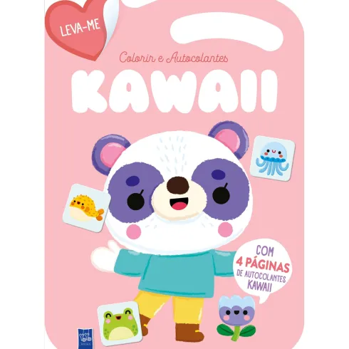 Livro Leva-Me Colorir E Autocolantes Kawaii - Rosa de Yoyo Books