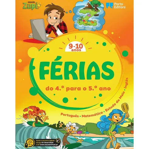 Missão Zupi Férias - 9-10 Anos - Português, Matemática, Estudo do Meio e Inglês (do 4.º para o 5.º Ano)