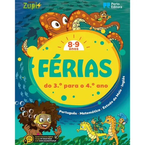 Missão Zupi Férias - 8-9 Anos - Português, Matemática, Estudo do Meio e Inglês (do 3.º para o 4.º Ano)