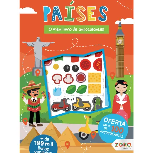 O Meu Livro de Autocolantes - os Países: Livro de Atividades com Oferta de Autocolantes
