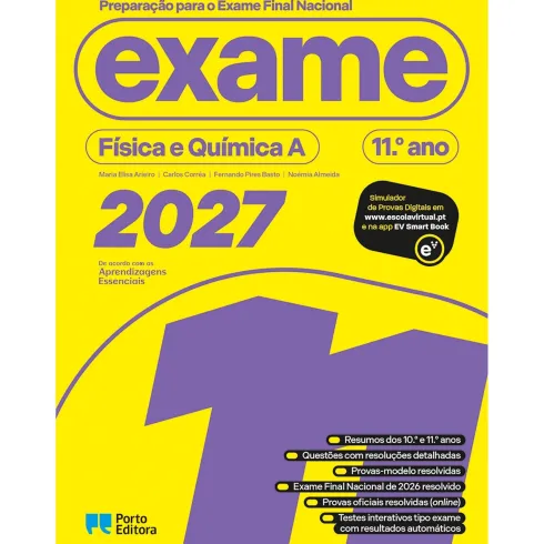 Preparação Para O Exame Final Nacional 2027 - Física E Química A - 11.º Ano de Porto Editora