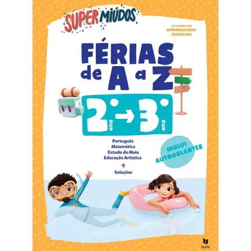 Supermiúdos Férias de A A Z 2.º Ano - 3º Ano